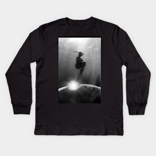 Suspended In Space Kids Long Sleeve T-Shirt